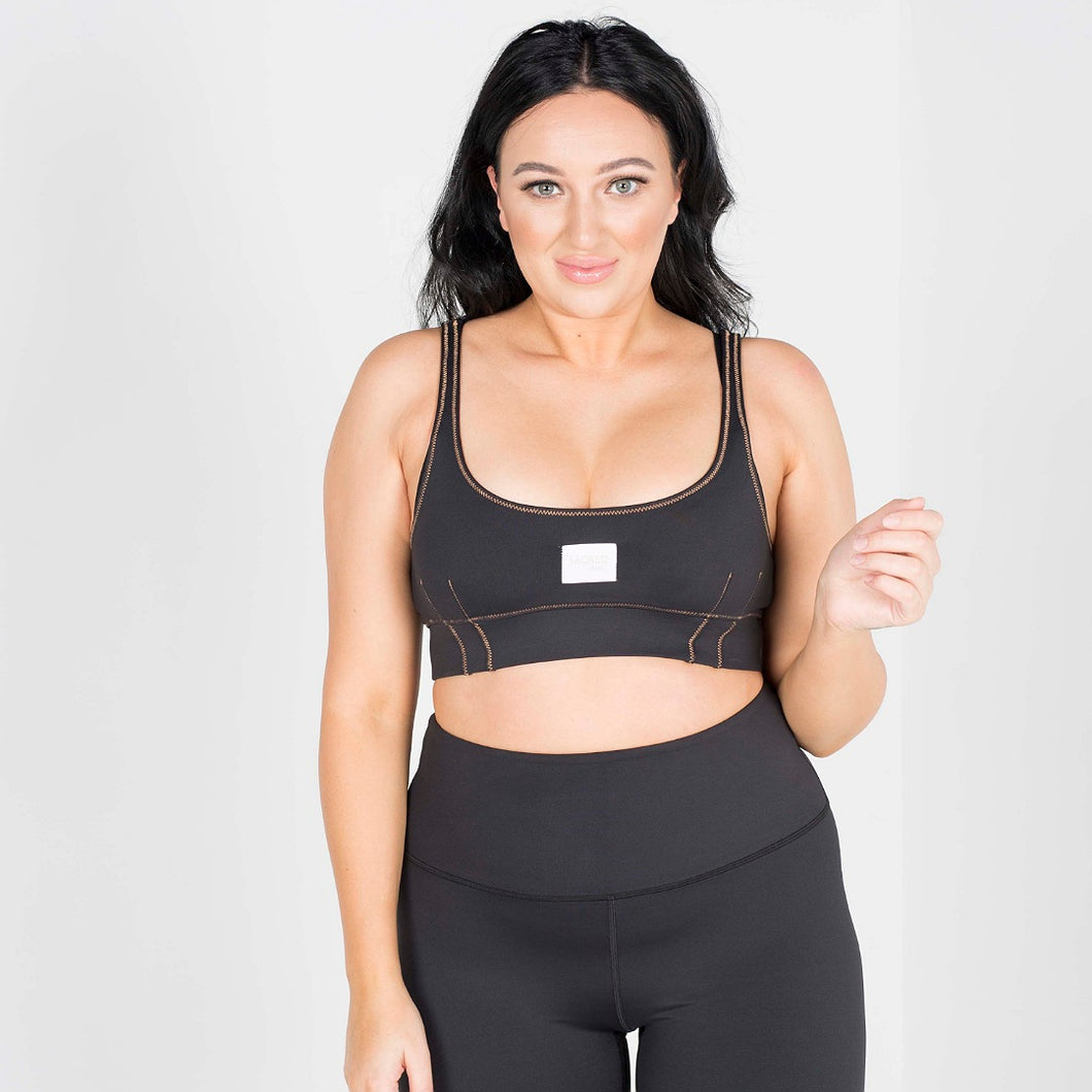 BLACK SUPPORT CROP 2 IN 1 - love notes to the body