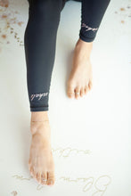 Load image into Gallery viewer, Eco-Luxe or Eco-Lux Recycled Polyester active wear fabric, these women’s leggings are super soft, with a stunning matte black look, Size Inclusive, Sports wear, Gym Enthusiast, Yoga, Pilates, Fitness Fanatic, High-End, Plus -size, Eco-friendly, Organic, Stylish, Classic, Premium, Sacred Circus, Tight-fit, High-stretch, running, High waist, Everyday wear, comfortable, quality.