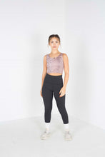 Load image into Gallery viewer, Eco-Luxe or Eco-Lux Recycled Polyester active wear fabric, these women’s leggings are super soft, with a stunning matte black look, Size Inclusive, Sports wear, Gym Enthusiast, Yoga, Pilates, Fitness Fanatic, High-End, Plus -size, Eco-friendly, Organic, Stylish, Classic, Premium, Sacred Circus, Tight-fit, High-stretch, running, High waist, Everyday wear, comfortable, quality.