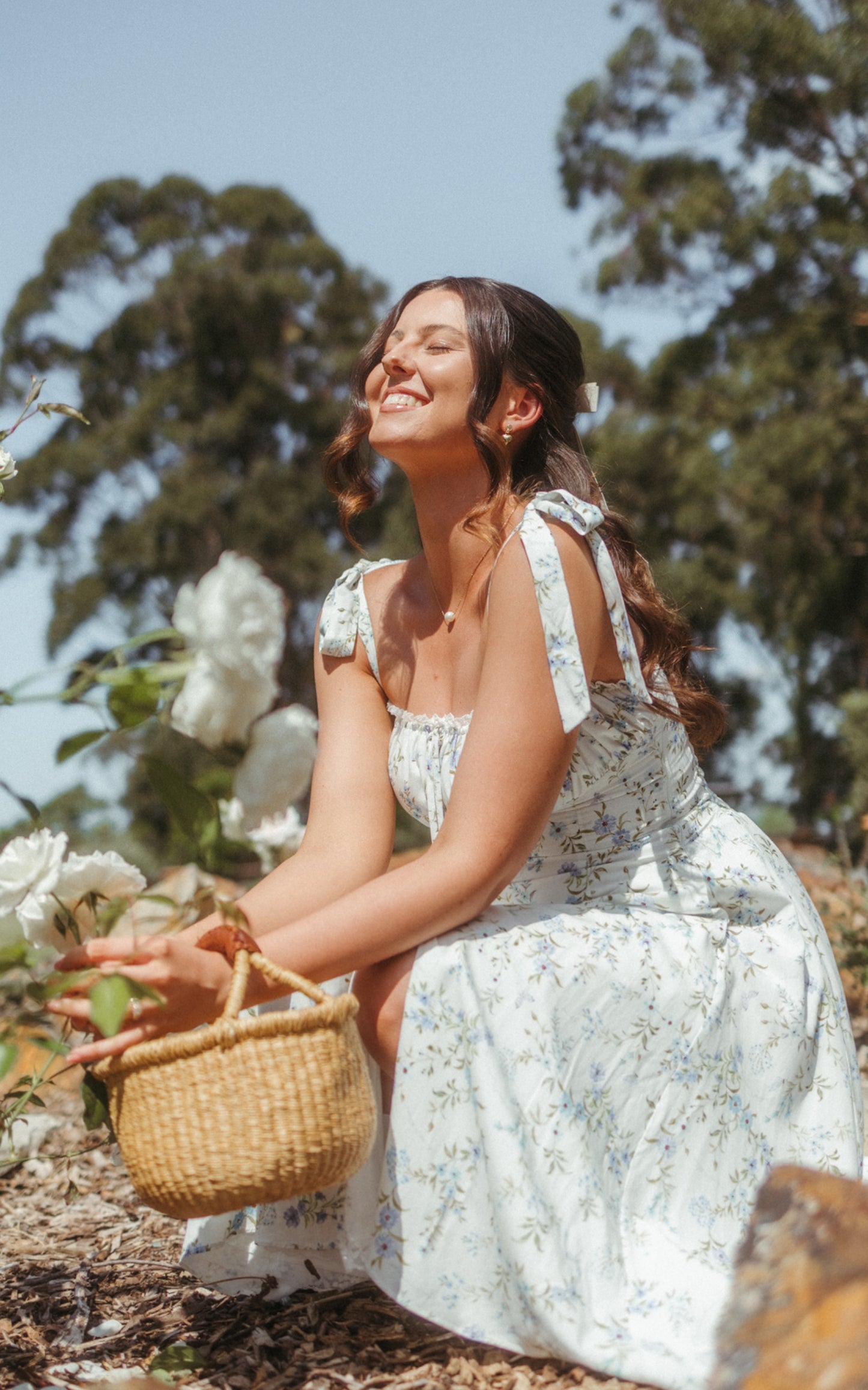 Confidence Midi Dress {cool floral}