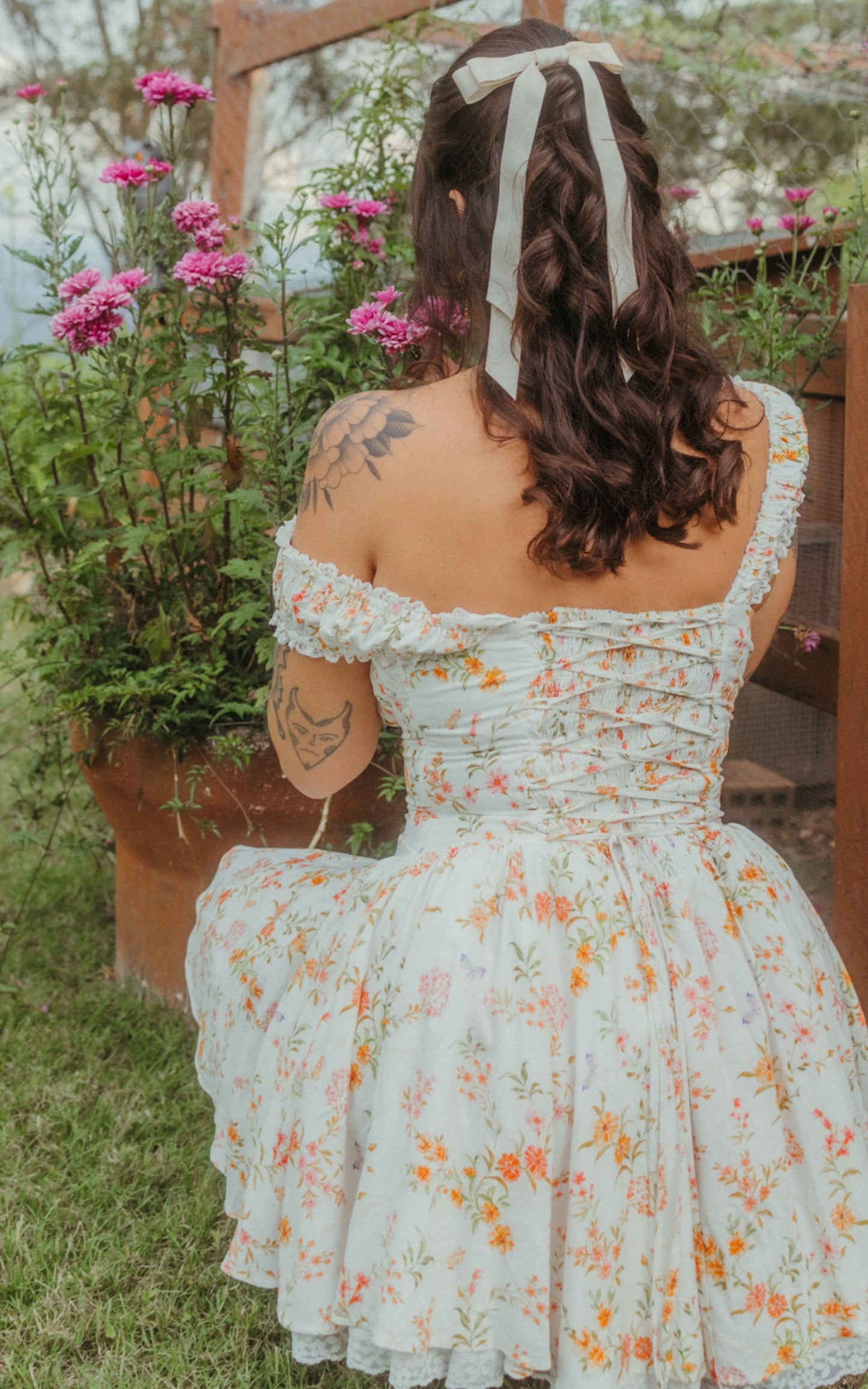 Confidence Mini Dress {Warm floral}