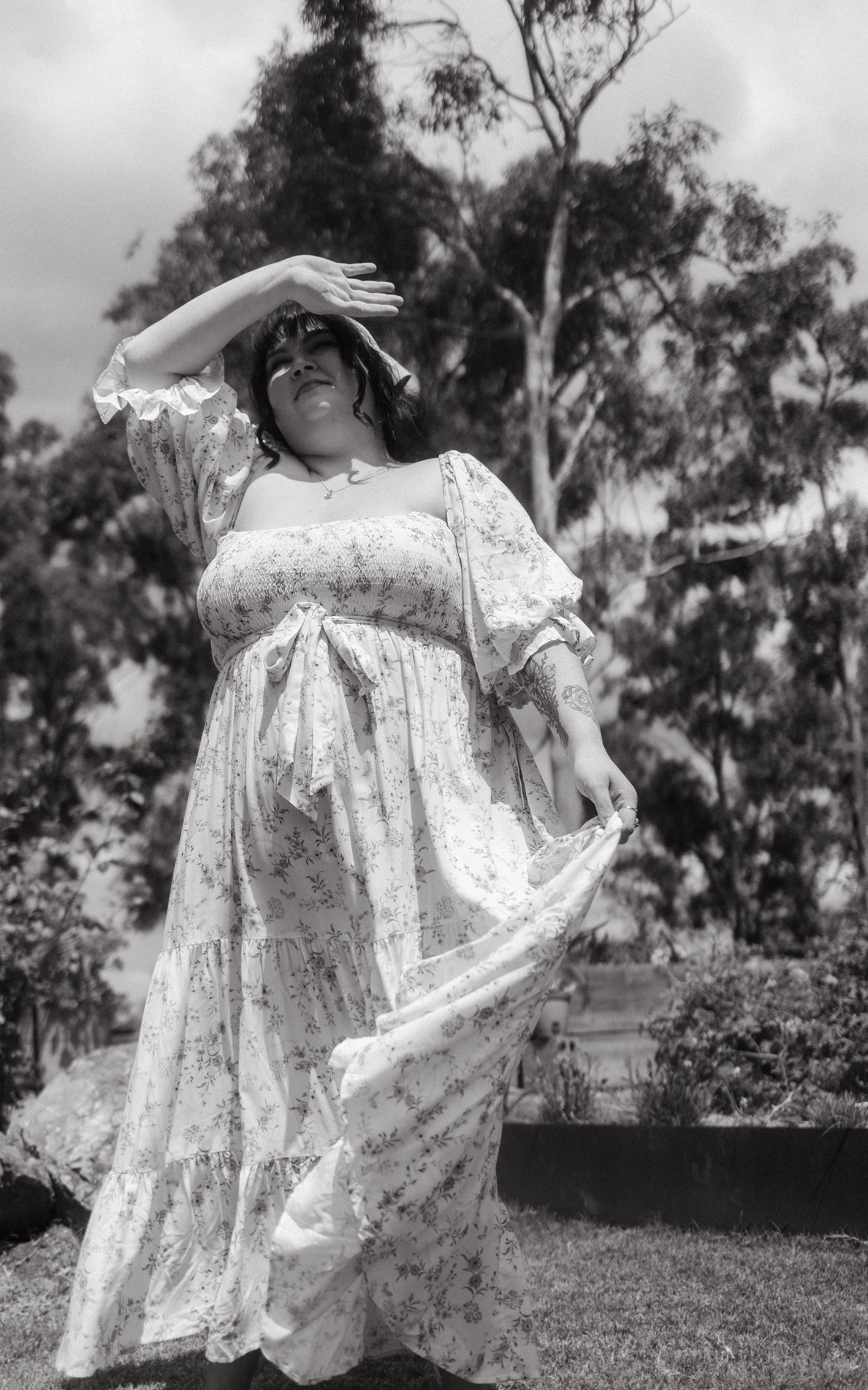 Cozy Staple Dress {Cool floral}