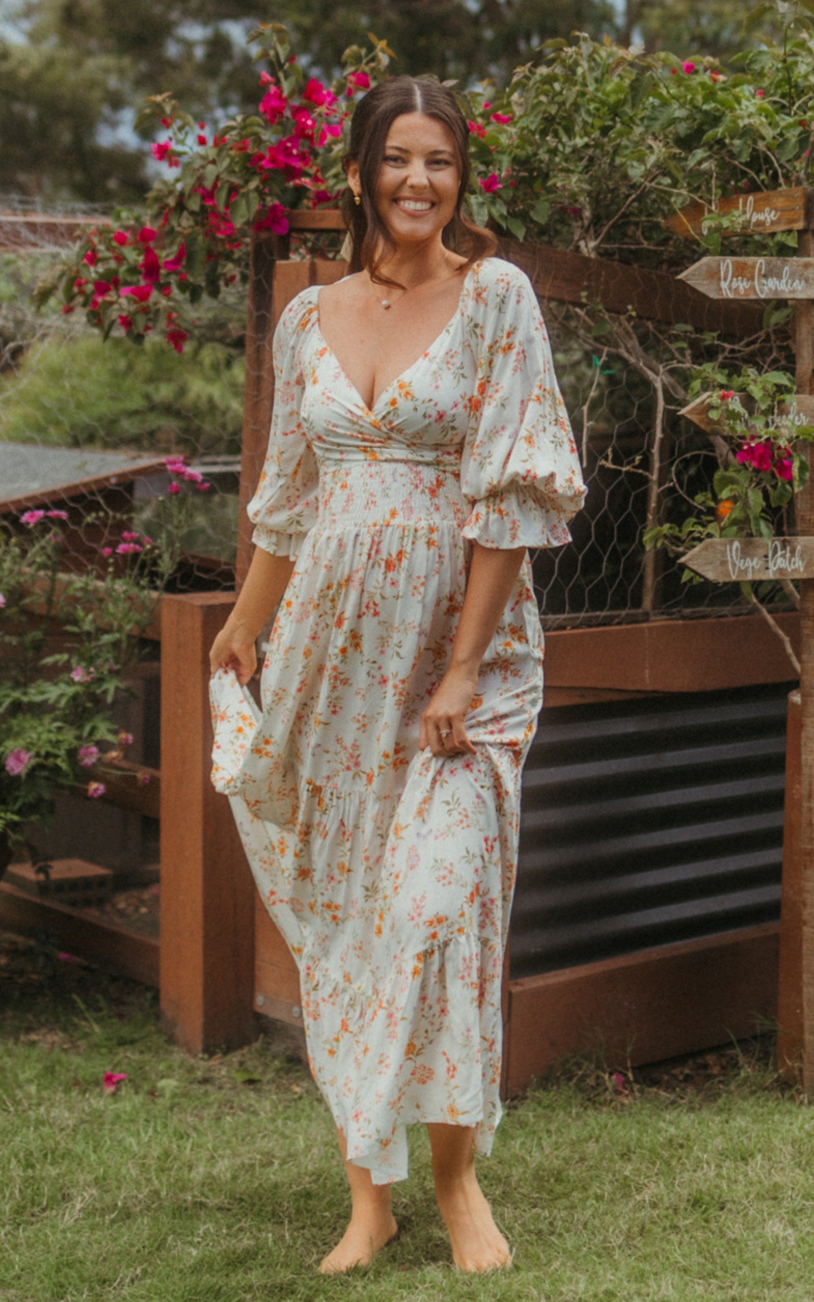 Cozy Staple Dress {Warm floral} – Sacred Circus