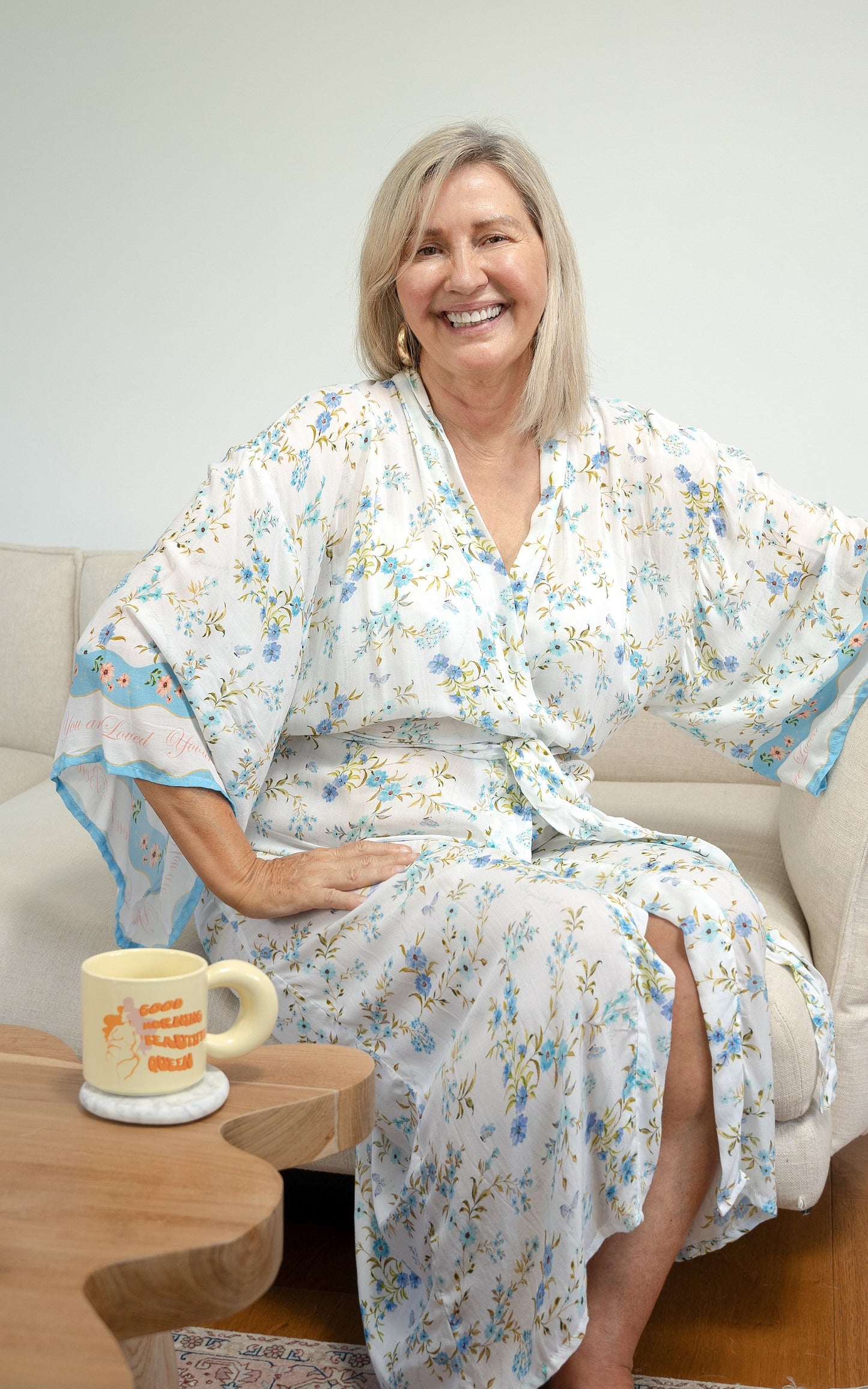 Cozy Confidence Robe {Cool floral}