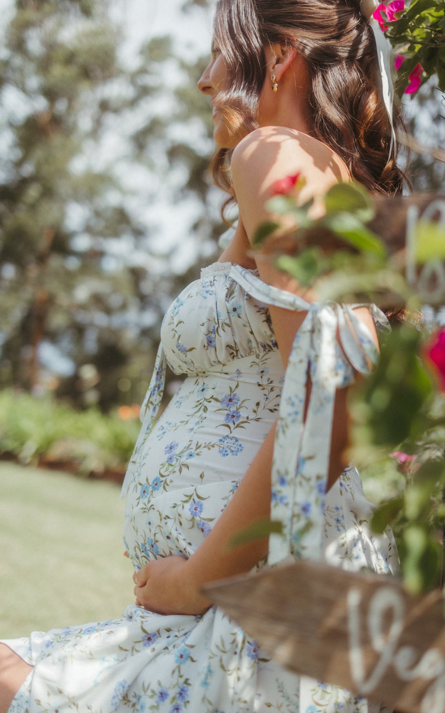 Confidence Midi Dress {cool floral}