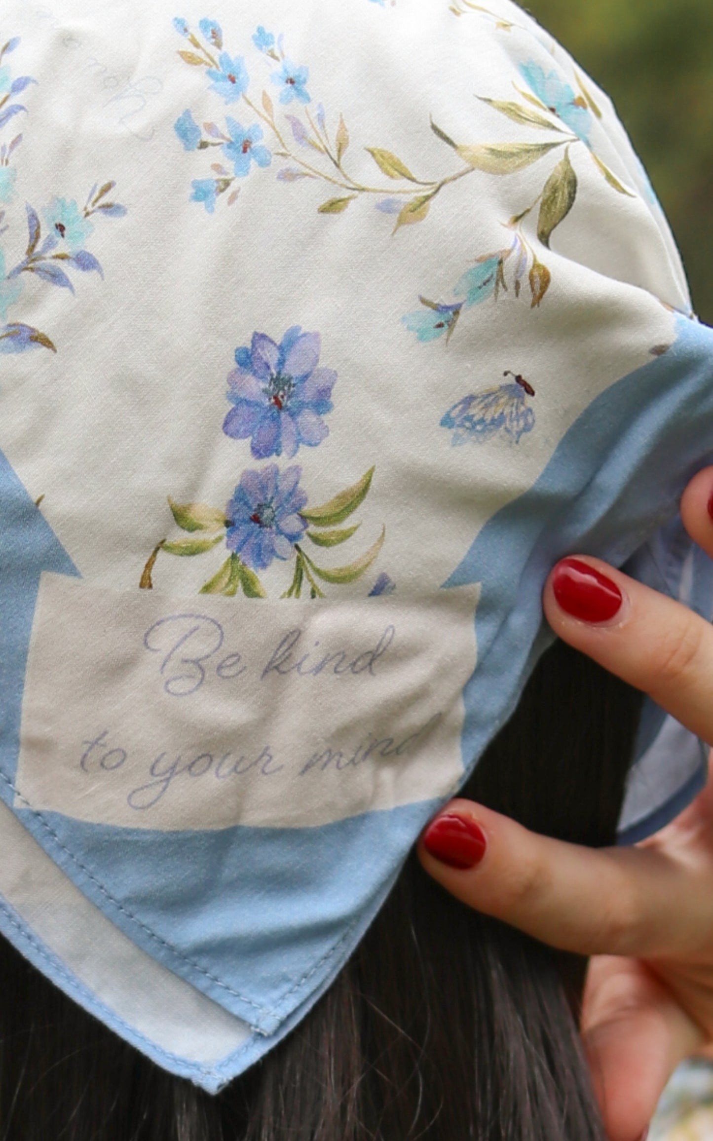 Cozy Confidence Head Scarf {Cool floral}