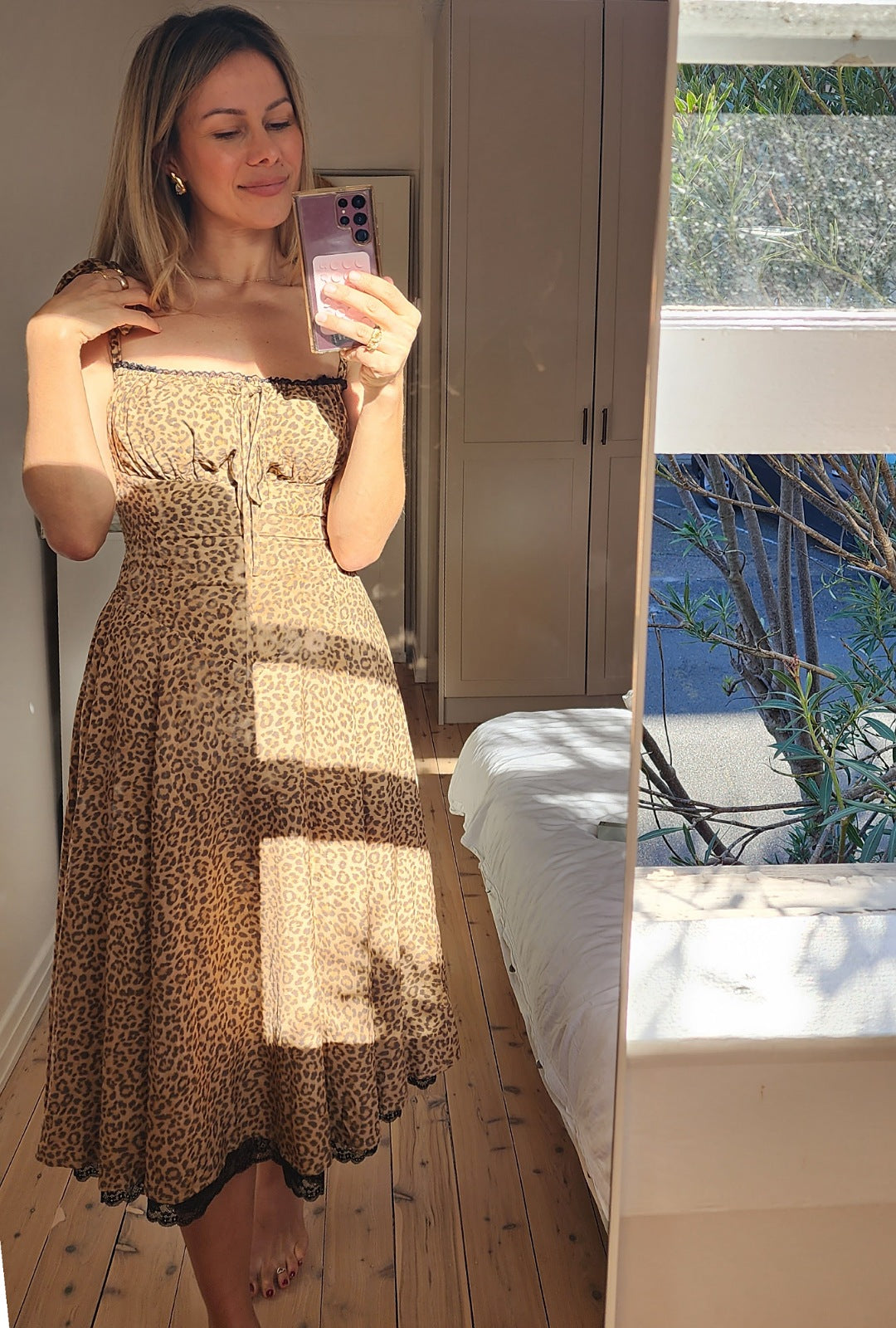Corset Midi Dress {Leopard}