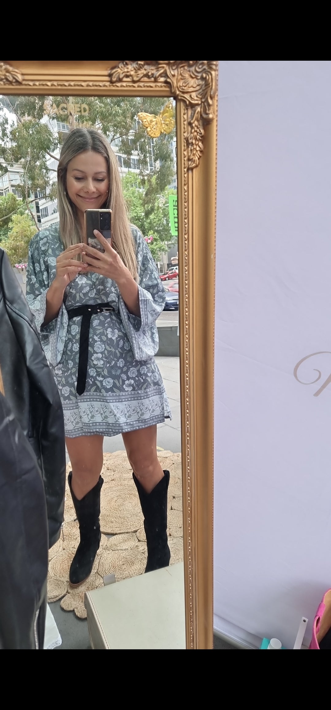Blue Lotus Kimono dress