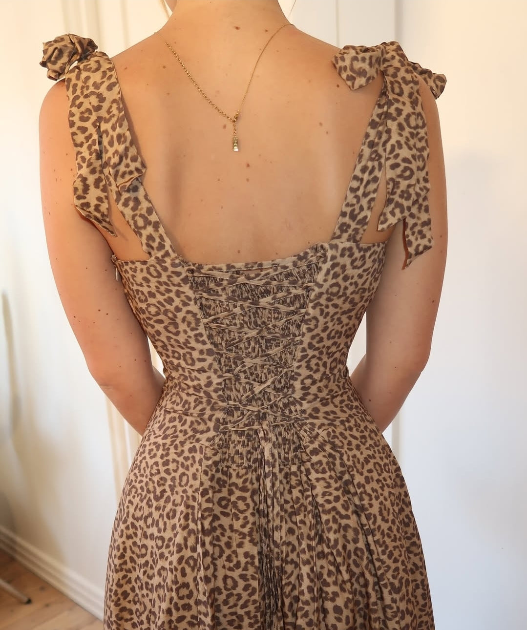 Corset Midi Dress {Leopard}