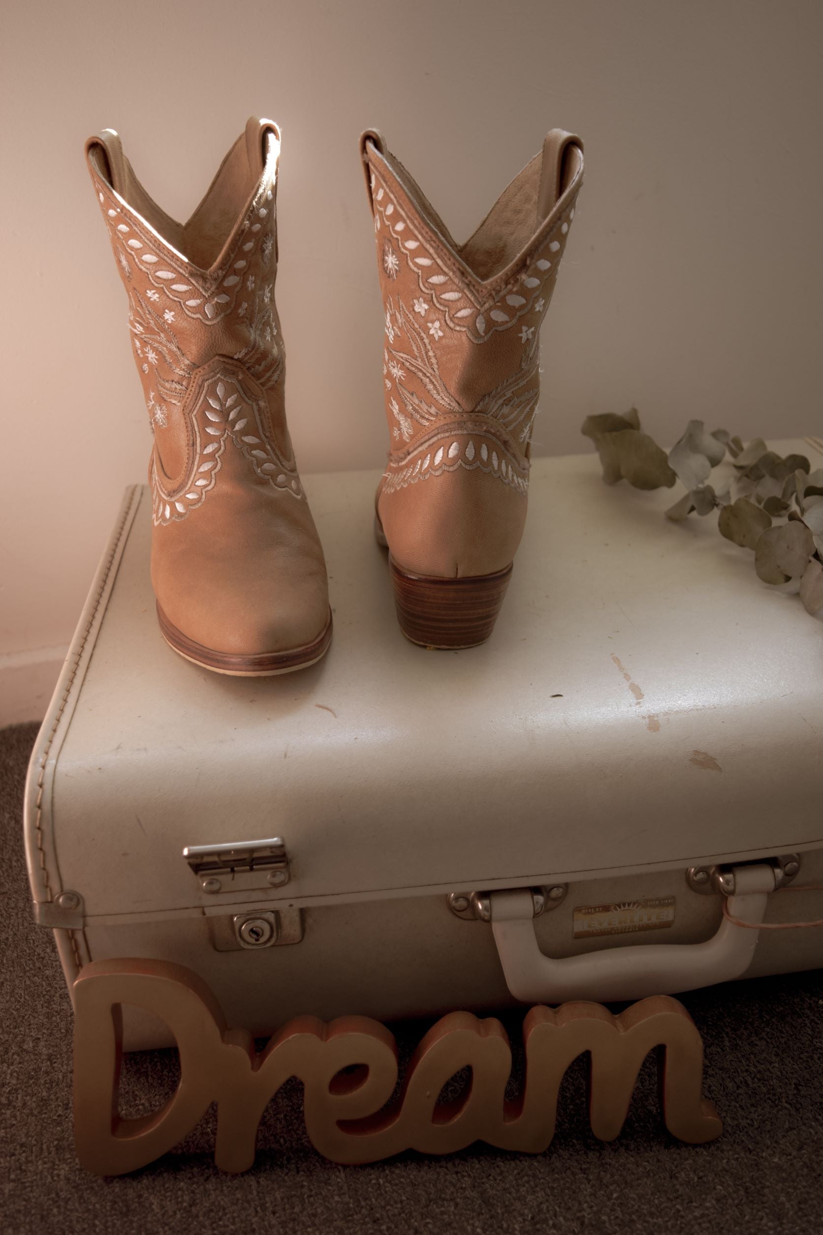 Wide ankle slip on western style boot, true to size, hand embroidered, brown, comfortable, shop for a cause, support SMEs, love local,  Sacred Circus, high-quality. 