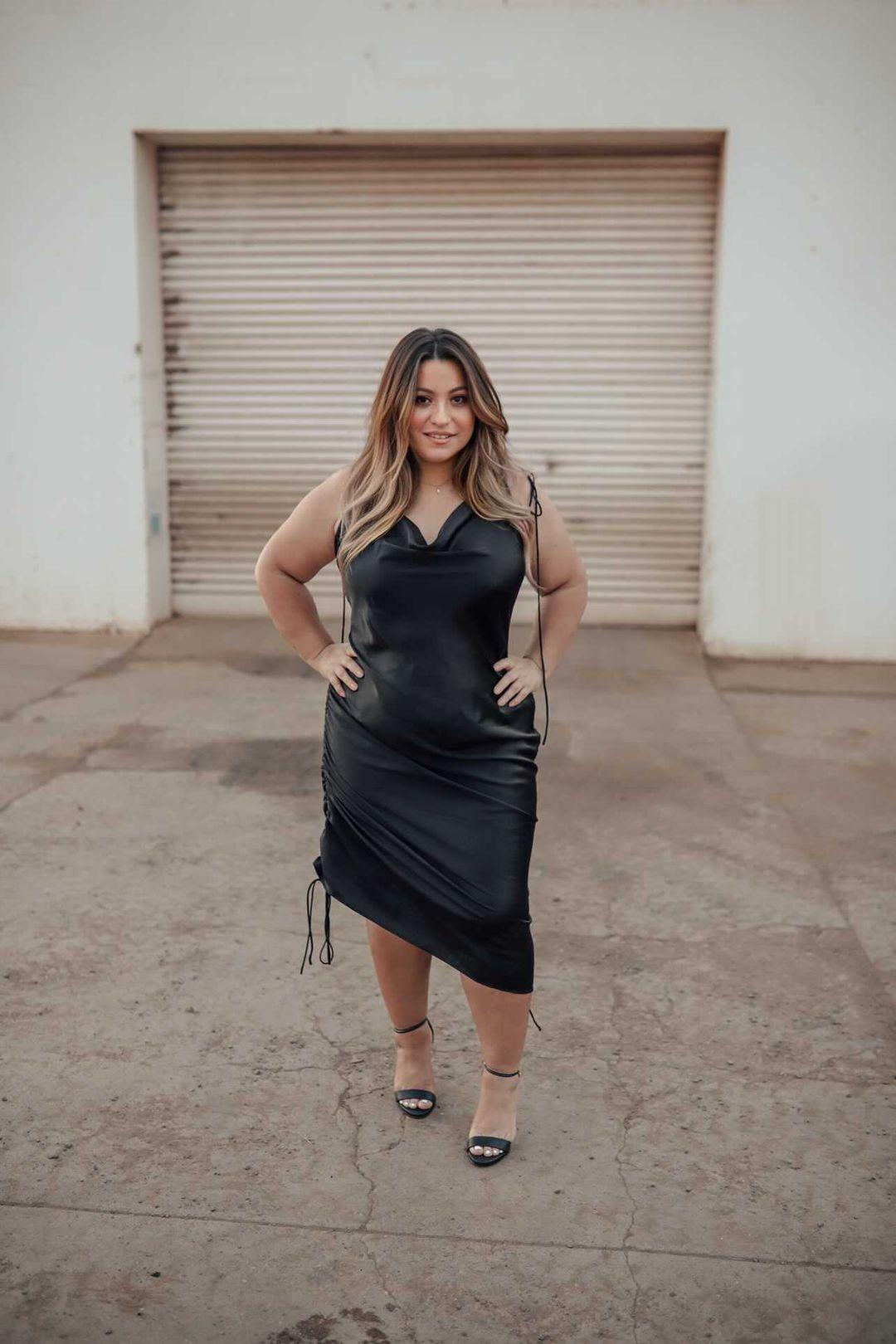 Spellbound silk dress in Black