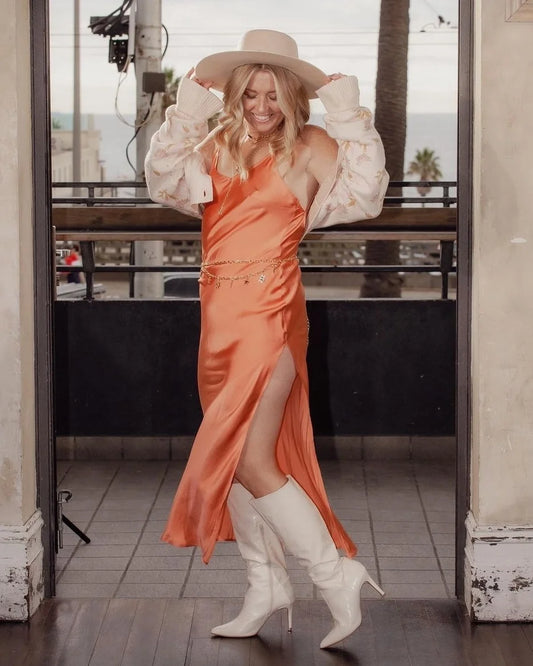 SANDSTONE SILK 𝒾𝓃 BURNT ORANGE