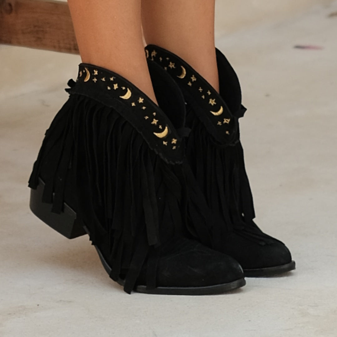 STAR CROSS LOVERS BOOTS 𝒾𝓃 BLACK        *pre order*
