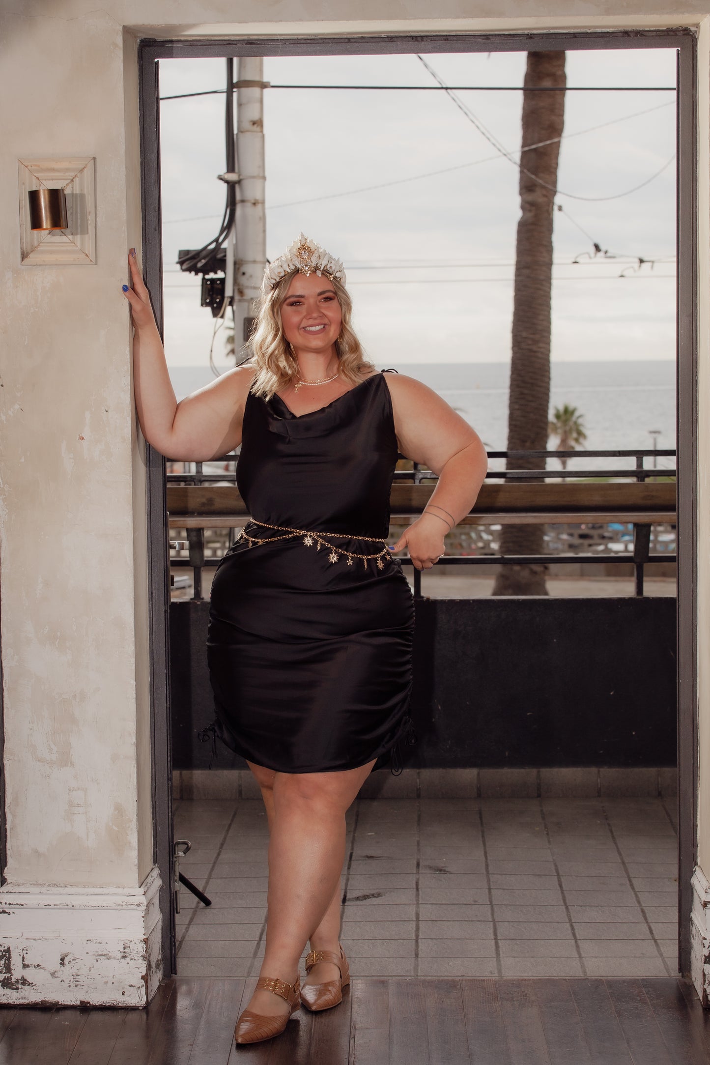 Spellbound silk dress in Black